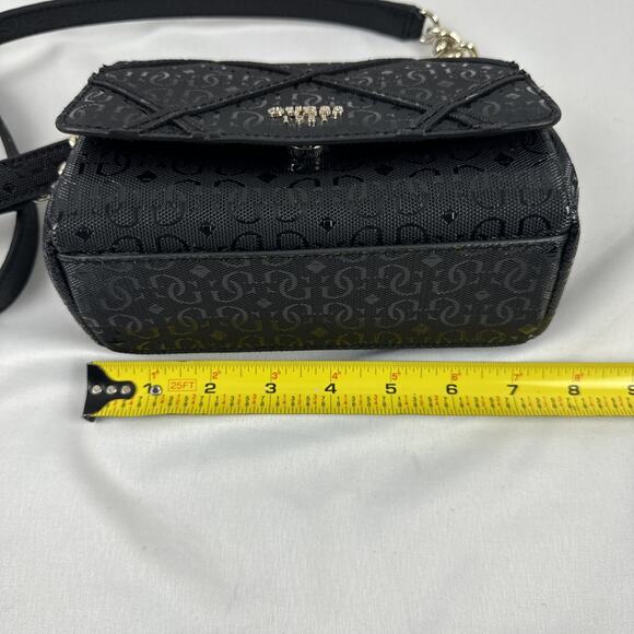 Guess 1981 Crossbody Handbag Black Purse Chain Strap - Picture 11 of 14